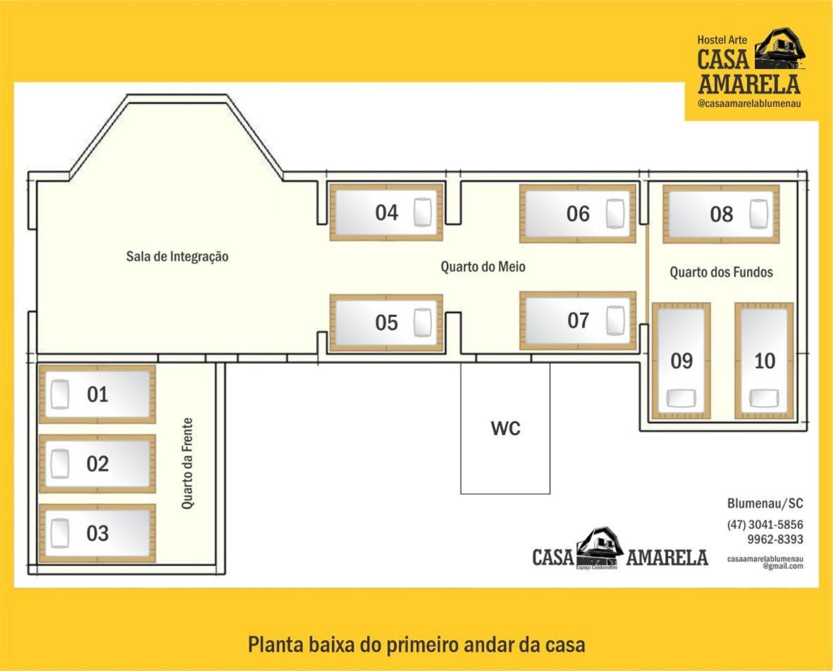 Casa Amarela Blumenau Hospedagem Alternativa Hostel Exterior photo